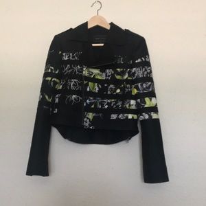 BCBG Maxazria black motorcycle jacket